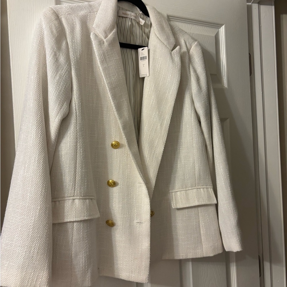 bishop + young Ivory Blazer with Gold Accents